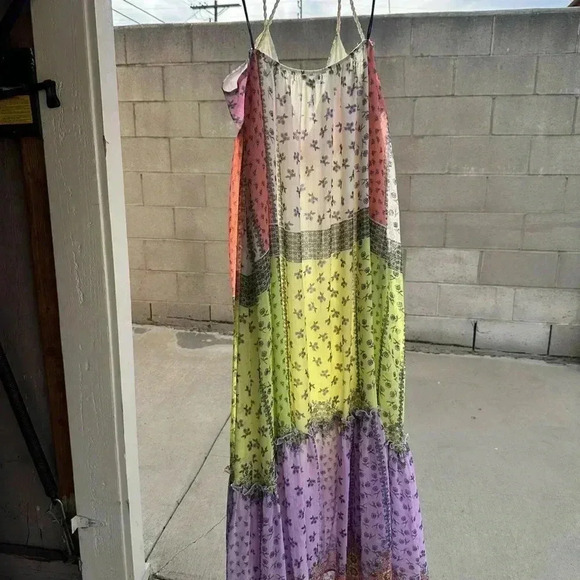 Floral Patchwork Babydoll Dress size large - Picture 4 of 6